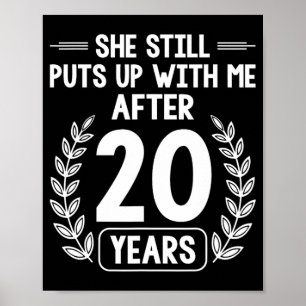 Póster 20 años de matrimonio cómico 20 años