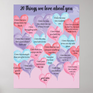 Póster 20 cosas que te queremos