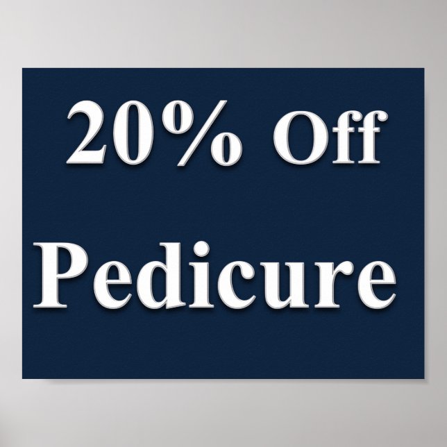 Póster 20% de descuento en Matte Poster de pedicura (Frente)