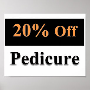 Póster 20% de descuento en Matte Poster de pedicura