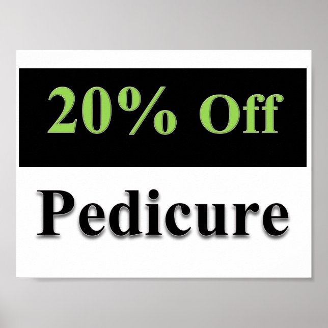 Póster 20% de descuento en Matte Poster de pedicura (Frente)