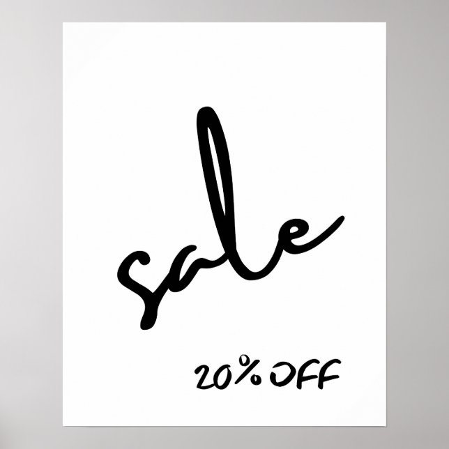 Póster 20% de descuento en Rótulo de venta, publicidad di (Frente)