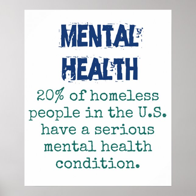 Póster 20% De Las Personas Sin Hogar - Cuota De Salud Men (Frente)