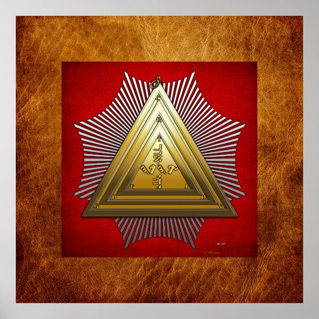 Póster 20° grado: Maestro del Lodge Simbólico (Frente)