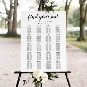 Póster 20 Tabla de asientos para invitados grandes Bodas