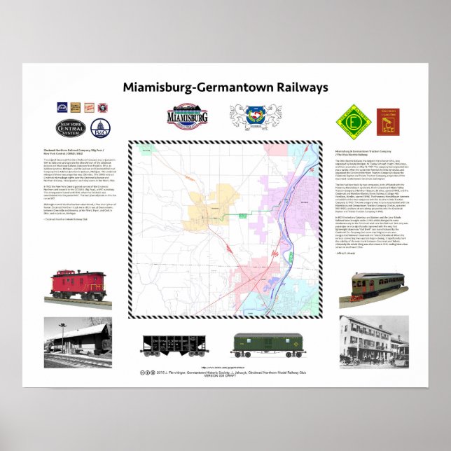 Póster 20"x16", Ferrocarriles de Ohio: Miamisburg/Germant (Frente)