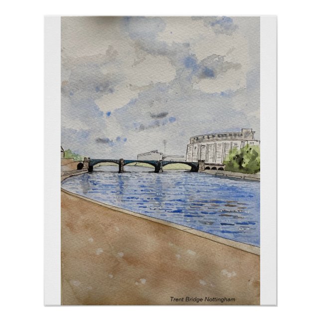 Poster 20"x25" Trent Bridge Nottingham (Anverso)