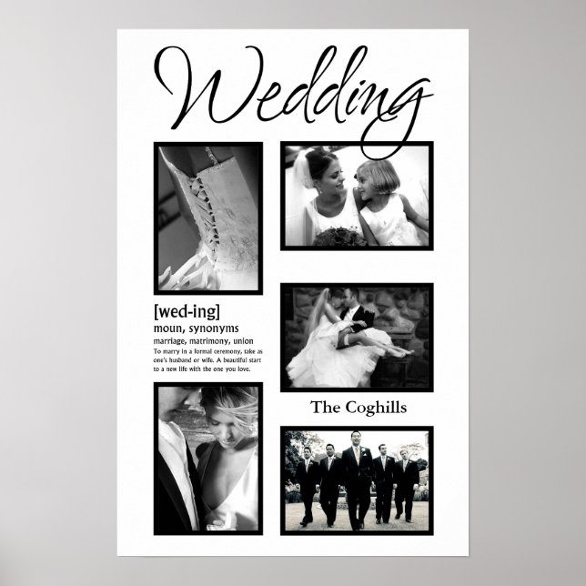 Póster 20"x30" 5 Ranura Boda personalizada (Frente)