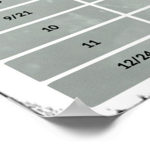 Póster 20" x 10", Poster de Intervalos de guitarra (Matte