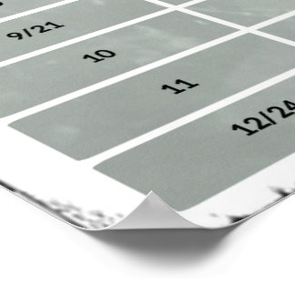 Póster 20" x 10", Poster de Intervalos de guitarra (Matte