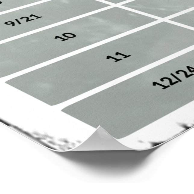 Póster 20" x 10", Poster de Intervalos de guitarra (Matte (Esquina)