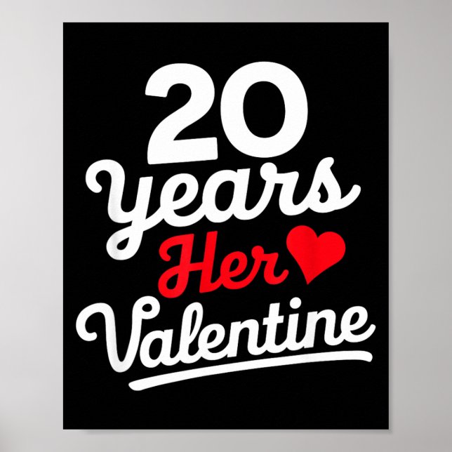 Póster 20 Years Her Valentine _ Anniversary Couples Valen (Frente)