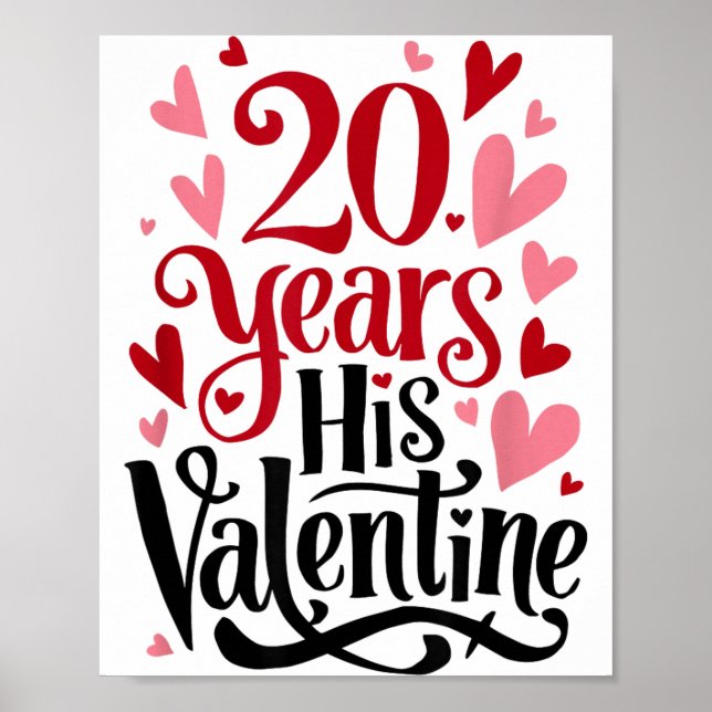 Póster 20 Years His Valentine _ Anniversary Couples Valen (Frente)