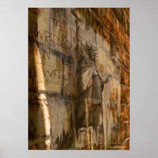 Póster 20x28 "La escritura está en la pared" Poster polít