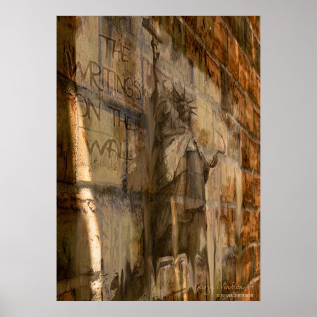 Póster 20x28 "La escritura está en la pared" Poster polít (Frente)