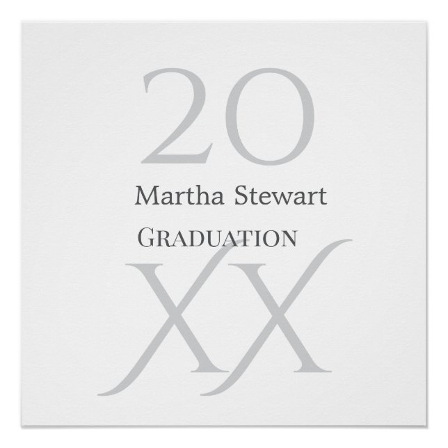 Póster 20XX bold le graduation name congrats school year  (Anverso)