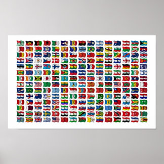 Póster 210 Banderas del mundo - Poster