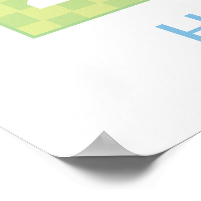 Póster 21.ª tarta de cumpleaños presenta nombre personali (Esquina)