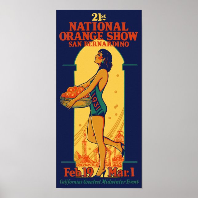Póster 21.º afiche de la exposición de Naranjas nacionale (Frente)