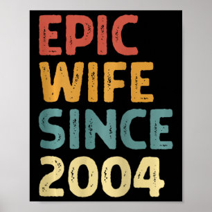 Póster 21° Aniversario Boda De Su Esposa Épica Desde 2