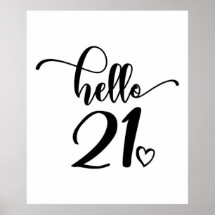 Póster 21 Aniversario de la Mujer Hola a 21 Años