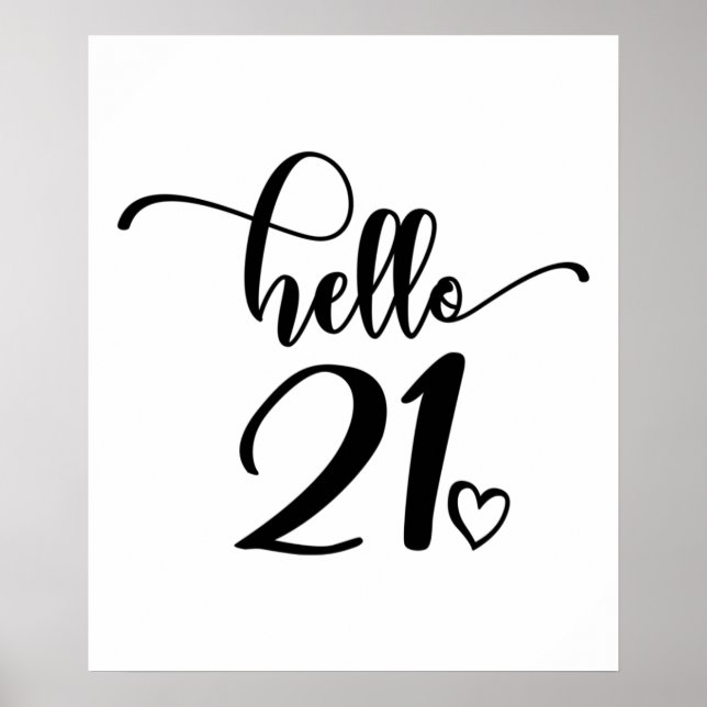 Póster 21 Aniversario de la Mujer Hola a 21 Años (Frente)