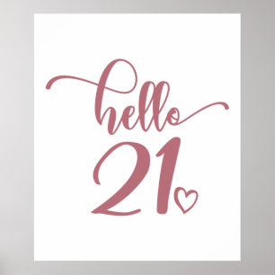 Póster 21 Aniversario de la Mujer Hola a 21 Años