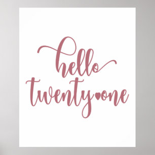 Póster 21 Aniversario de la Mujer Hola a 21 Años