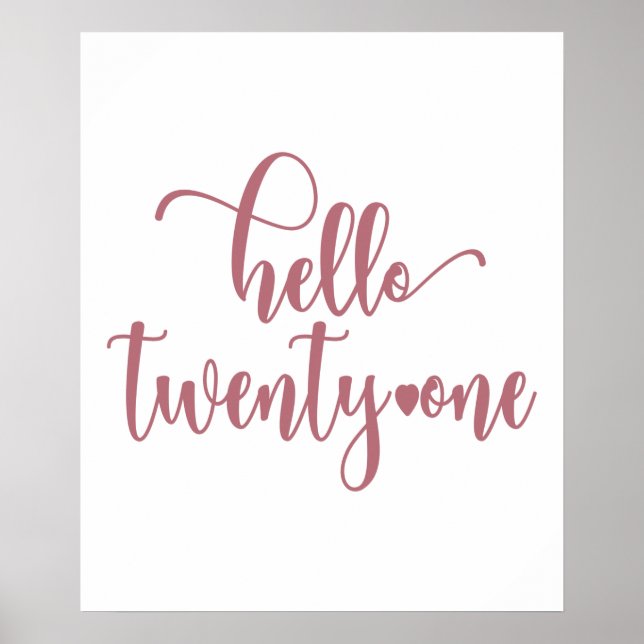 Póster 21 Aniversario de la Mujer Hola a 21 Años (Frente)