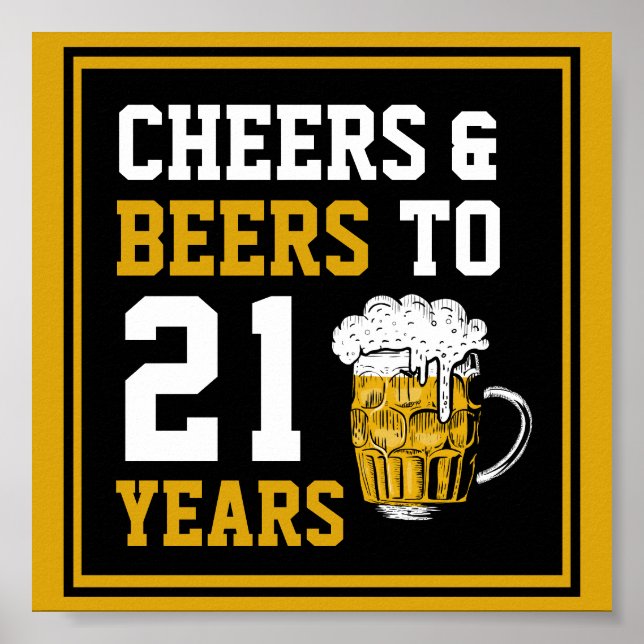 Póster 21 años de júbilo y cerveza a 21 años (Frente)
