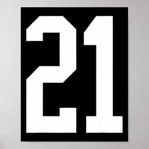 Póster #21 Blanco Número 21 Cos de Halloween estilo Depor