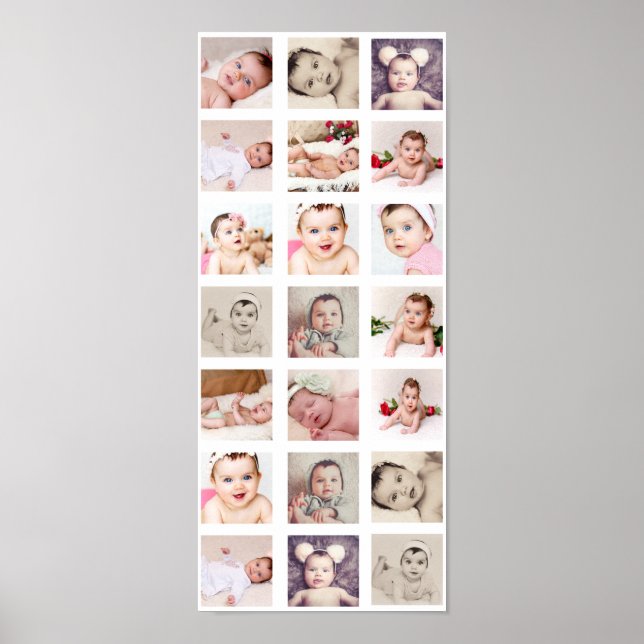 Póster 21 Personalizado de Collage de fotos personalizado (Frente)