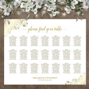 Póster 21 Tabla de asientos para Bodas de mesa Fragmentos
