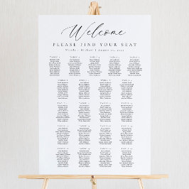 Póster 21 tablas Tabla de asientos de bienvenida