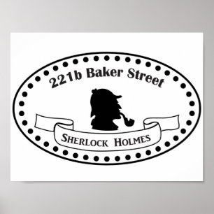 Póster 221b Baker Street Sherlock Holmes BBC TV show Sher