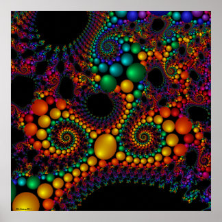 Póster 224 Poster with black spots pattern detail feature