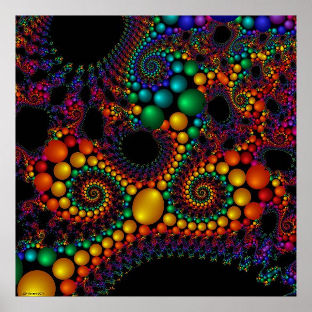 Póster 224 Poster with black spots pattern detail feature (Frente)