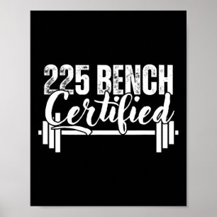 Póster 225 libras en banca certificado