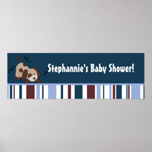 Póster 22.5"x7.5" Banner personalizado Liga Lil Puppy
