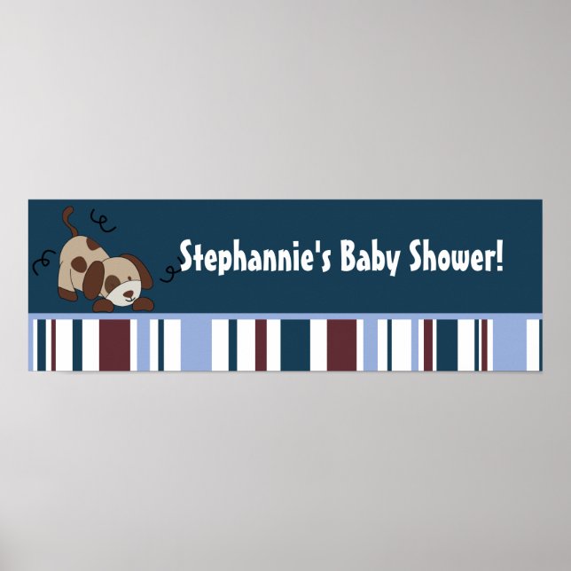 Póster 22.5"x7.5" Banner personalizado Liga Lil Puppy (Frente)