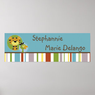Póster 22.5"x7.5" Banner personalizado Selva Cuentos Safa