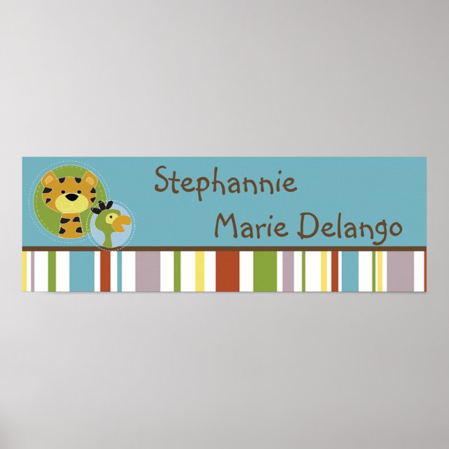 Póster 22.5"x7.5" Banner personalizado Selva Cuentos Safa (Frente)