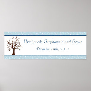 Póster 22.5"x7.5" Banner personalizado Twinkling Nieve/Ár