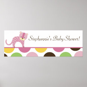 Póster 22.5" x7.5" Pancarta personalizada Selva Reina tig