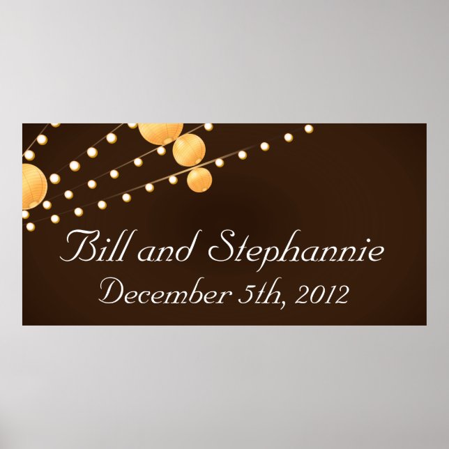 Póster 22.5"x7.5" Patrones de papel de pancarta personali (Frente)