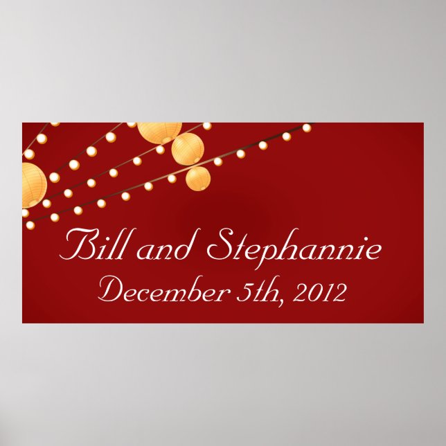 Póster 22.5"x7.5" Patrones de papel de pancarta personali (Frente)