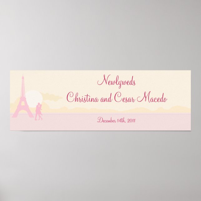 Póster 22.5" x 7.5" Amantes de banners personalizados en  (Frente)