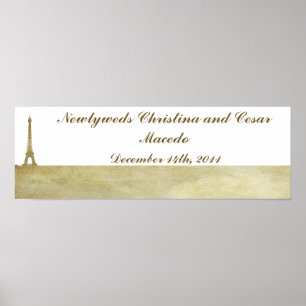 Póster 22.5" x 7.5" Pancarta personalizada París