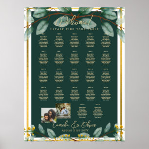 Póster 22 Boda de nombres de bienvenida de la tabla de as