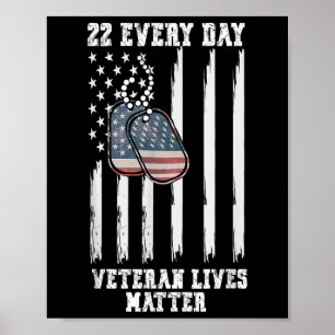 Póster 22 Cada Día Veterano Vive Conciencia Sobre El Suic
